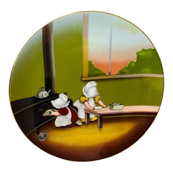 "The Sun-Bonnet Babies"  Plates Set of 7 Royal Bayreuth Vintage 1974 - Picture 13 of 16